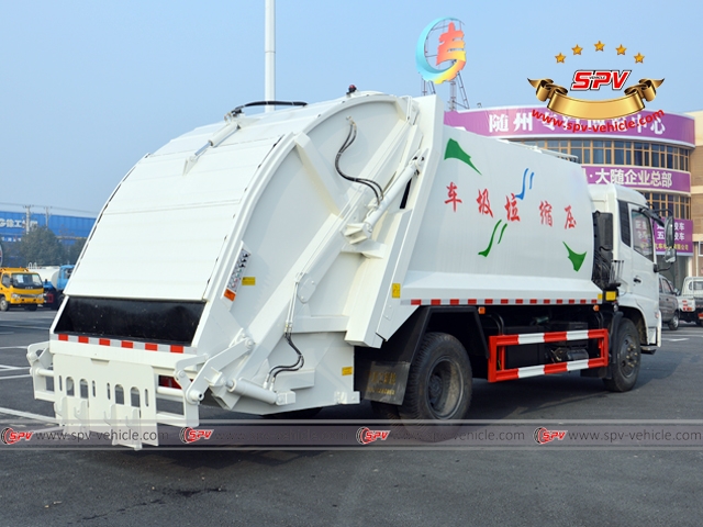10,000 Litres Dongfeng kingrun compactor garbage truck - right side view